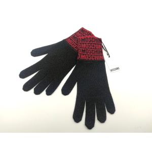 MOSCHINO Guanti Black/Red Lurex
