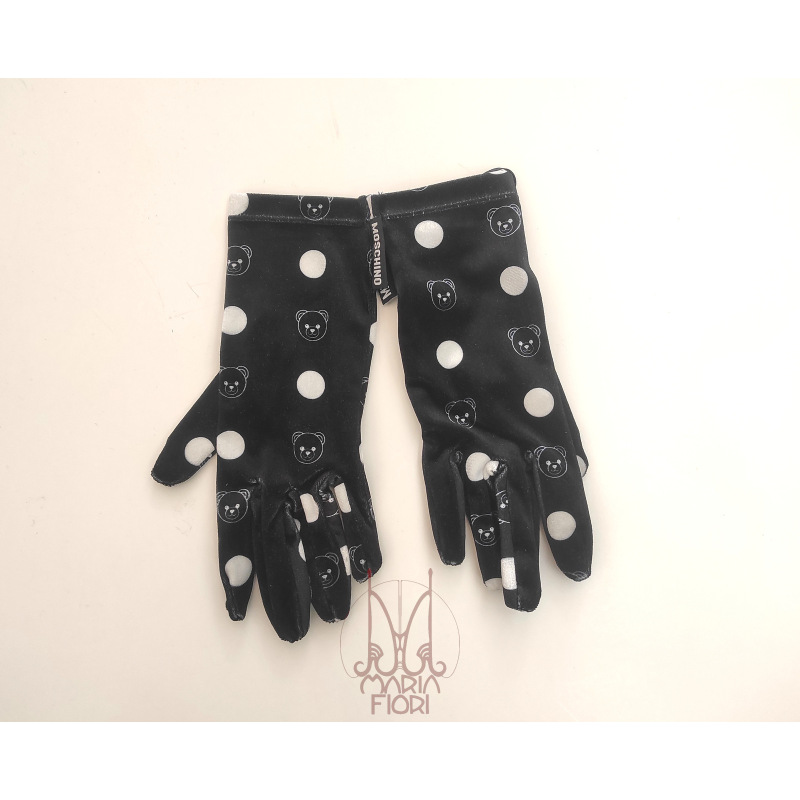 MOSCHINO Guanti Toy Black Pois