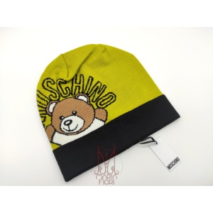 MOSCHINO Cuffia Berretto Toy con risvolto - Verde/Nero