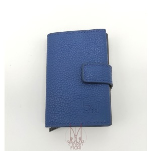 By Byblos - Portafoglio Portacarte compatto pelle Ewan con p/monete - Blu