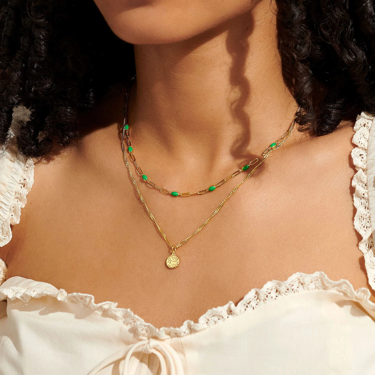 Joma Jewelry - Collana Stacks of Style Green Enamel - immagine 3