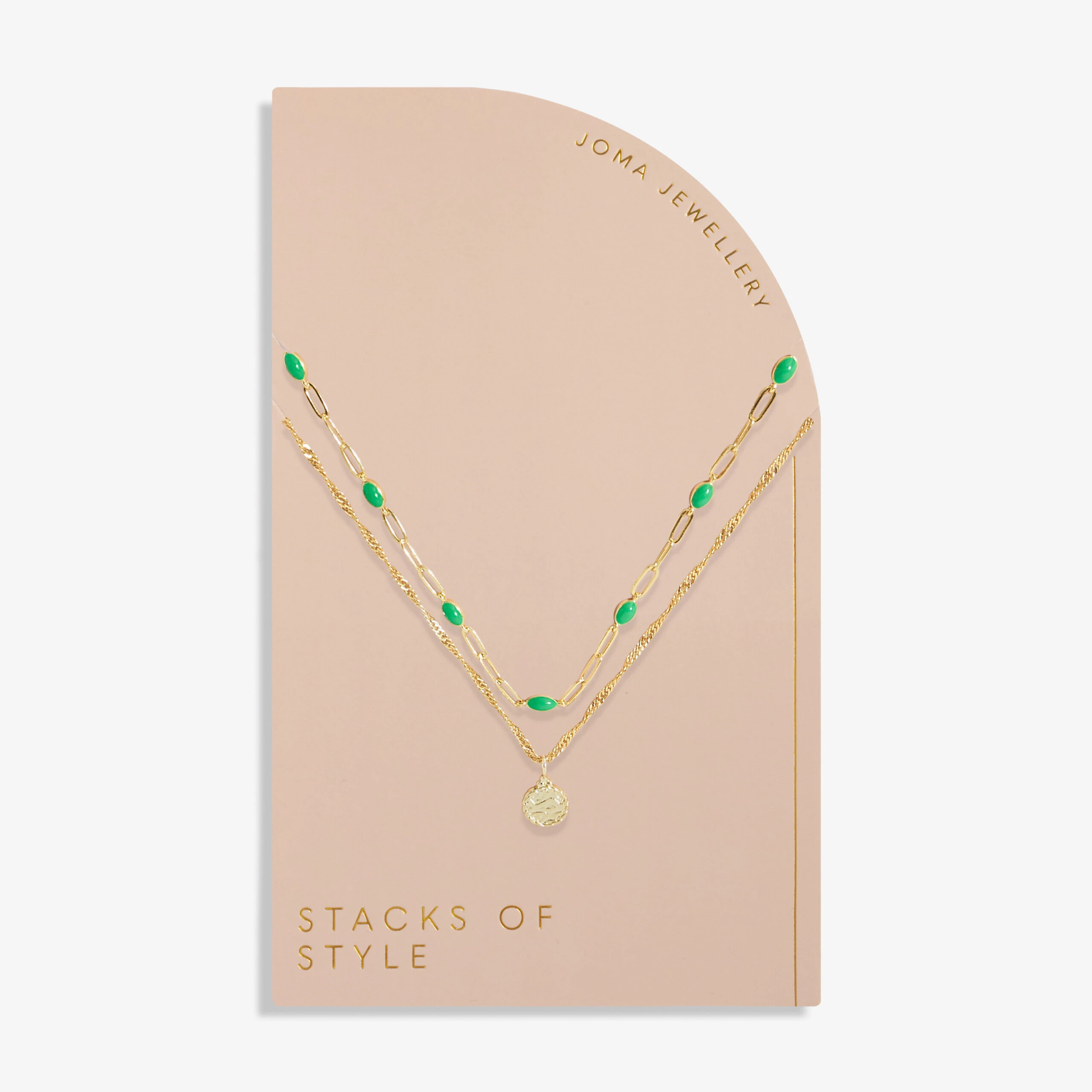 Joma Jewelry - Collana Stacks of Style Green Enamel - immagine 4