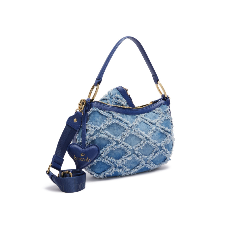 Braccialini Borsa a spalla Beth Jeans - Blu - immagine 2