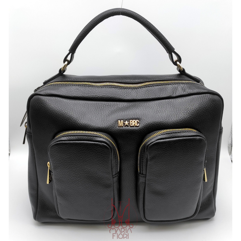 MBRC - Borsa cartella Voyager in Pelle - Nero - immagine 2