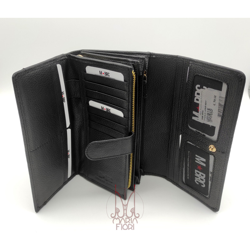 MBRC - Portafoglio Large Flap in Pelle Nero - immagine 2