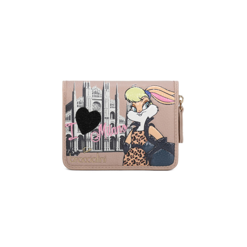 Braccialini Tua Portafoglio Small Cartoline Looney Tunes Milano