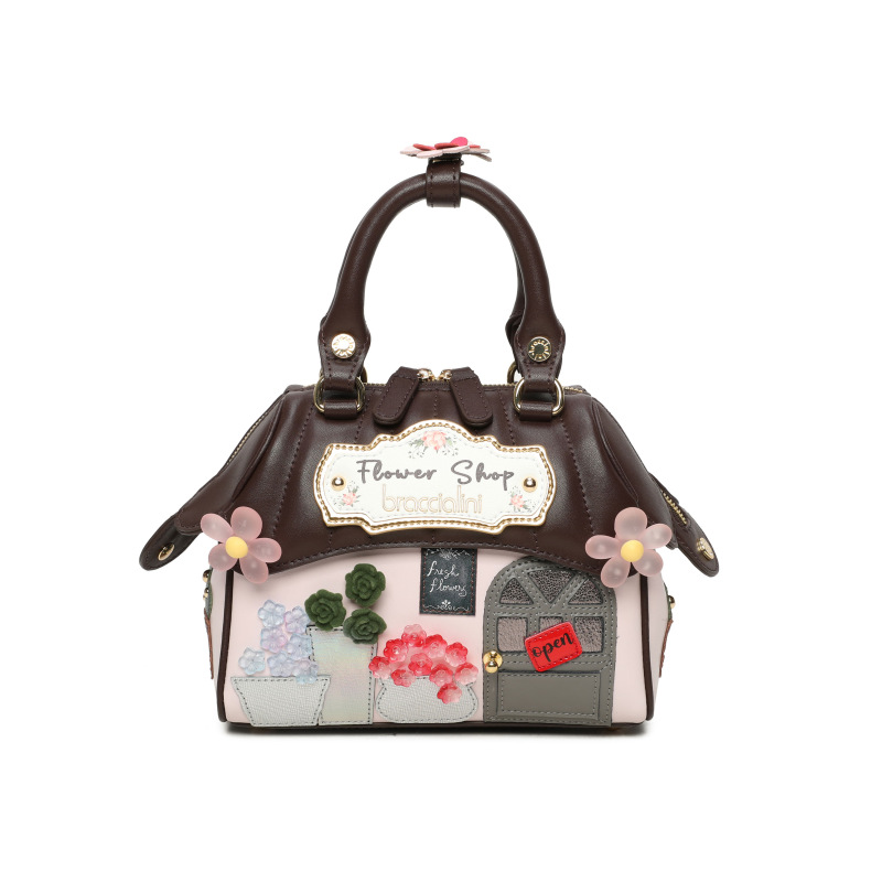 Braccialini Borsa a mano Shape pelle - Flower Shop