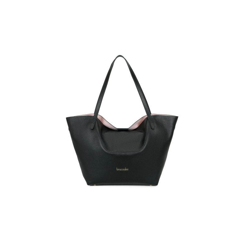 Braccialini Borsa spalla in pelle Ariel - Nero