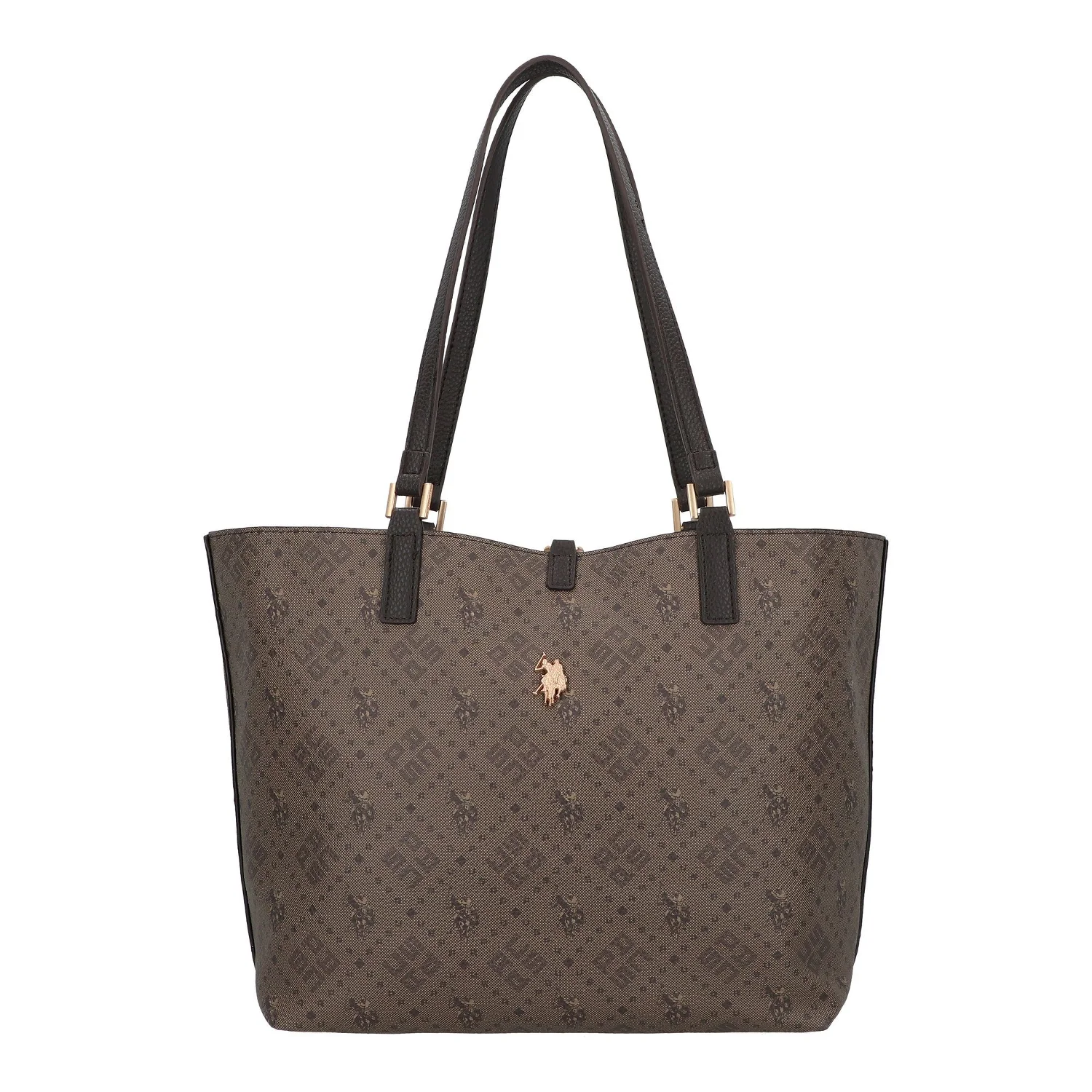 U.S. POLO Borsa Shopping Malibu M Reversibile 3 in 1 - Testa di moro/Chocolate - immagine 2