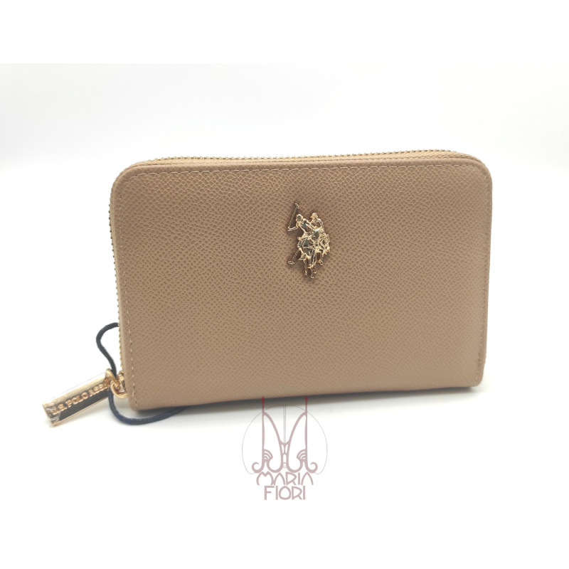 U.S. POLO Assn Portafoglio Zip M Jones Beige