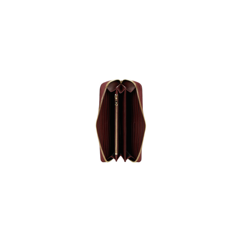 Braccialini Portafoglio in Pelle Zip Around Basic Bordeaux - immagine 2