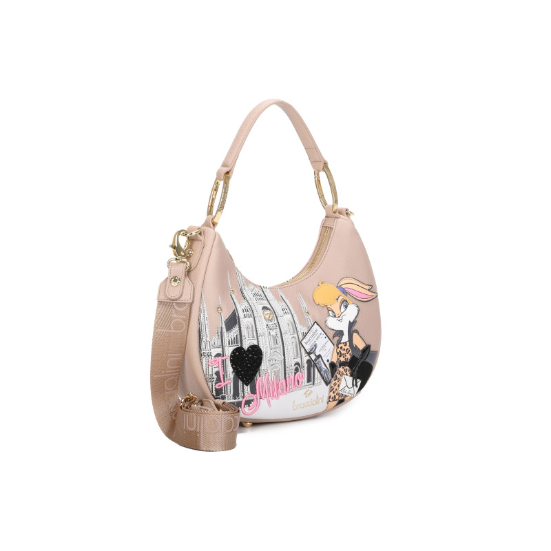 Braccialini Borsa Hobo Cartoline Looney Tunes - immagine 2