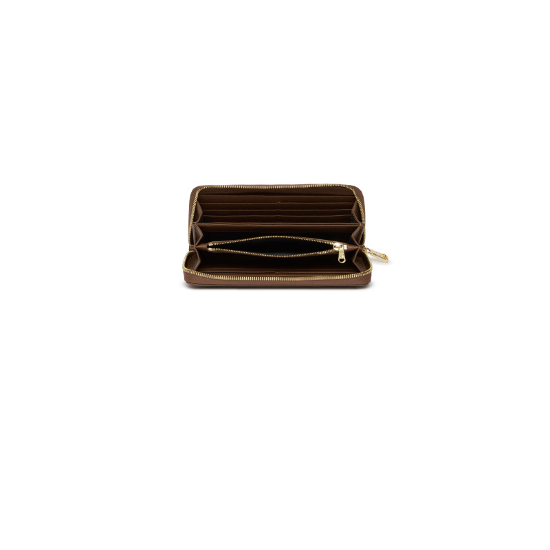 Braccialini Portafoglio in Pelle Zip Around Basic Marrone - immagine 2