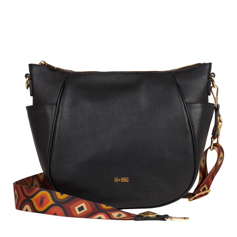 MBRC - Borsa Hobo in Pelle Obona - Nero