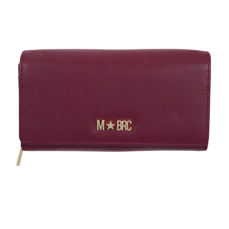 MBRC - Portafoglio Large Flap in Pelle Bordeaux