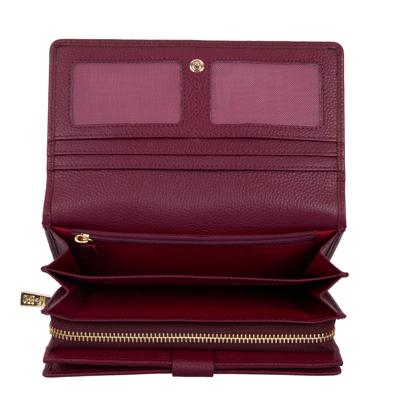 MBRC - Portafoglio Large Flap in Pelle Bordeaux - immagine 2