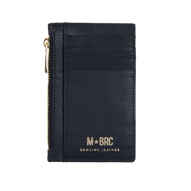 MBRC - Portacarte in Pelle con zip - Nero
