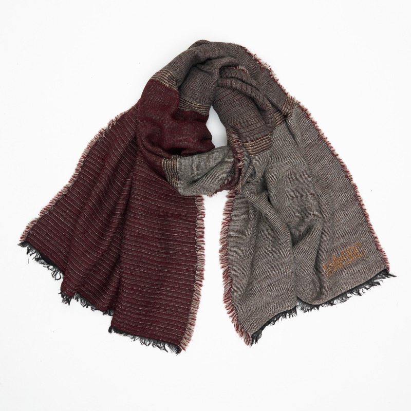 MBRC - Stola/Sciarpa Tessuto Melange Bordeaux 90x190
