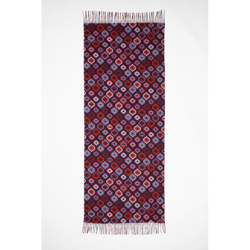 MBRC - Stola/Sciarpa Tessuto Fantasy 75x185 - Bordeaux Multi - immagine 2