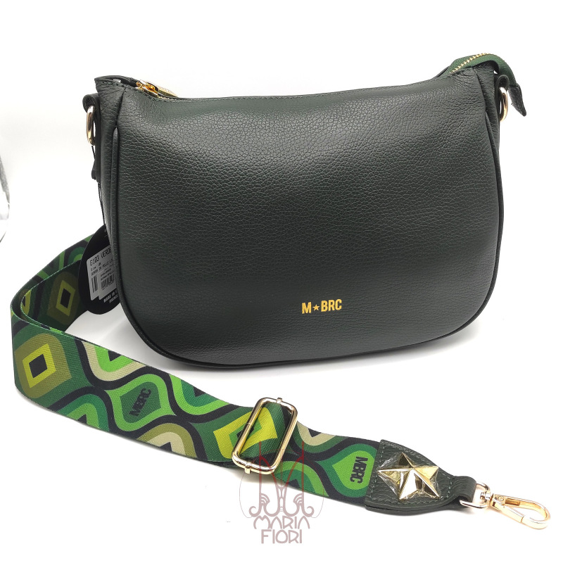 MBRC - Borsa Hobo in Pelle Obona - Verde