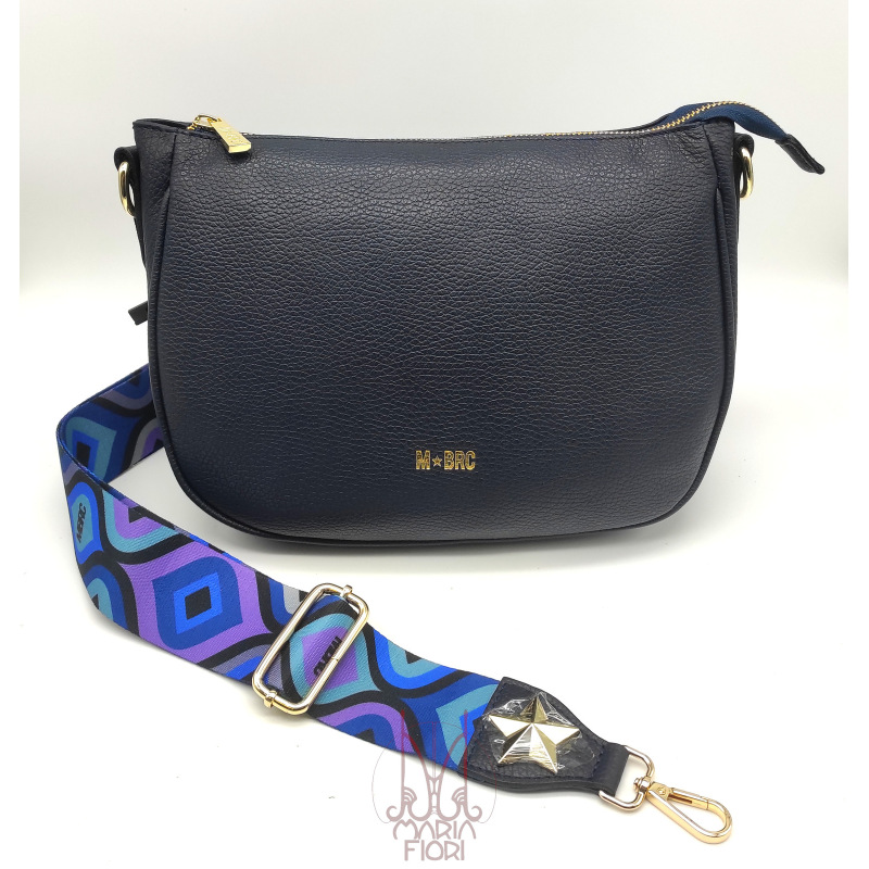MBRC - Borsa Hobo in Pelle Obona - Blu