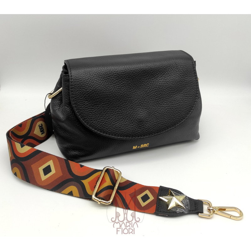 MBRC - Borsa Tracolla in Pelle Obona - Nero