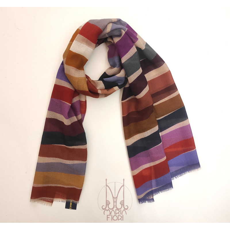 Barbieri - Sciarpa Lana Maglia St. 55x190 - Multicolor