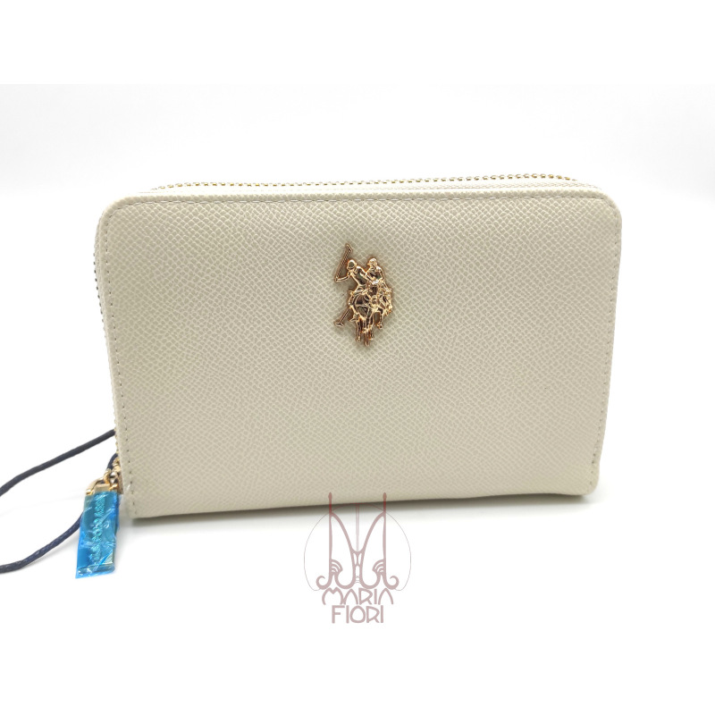 U.S. POLO Assn Portafoglio Zip M Jones Avorio