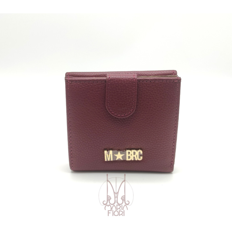 MBRC - Portafoglio piccolo flap p/monete in Pelle - Bordeaux