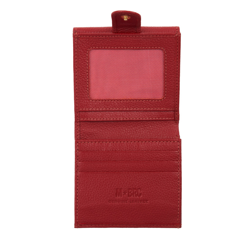 MBRC - Portafoglio piccolo flap p/monete in Pelle - Coccio - immagine 2
