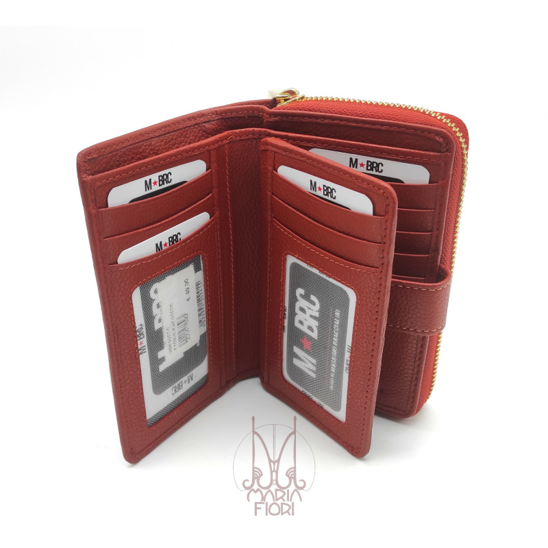 MBRC - Portafoglio Zip + Clip Medio in Pelle Coccio - immagine 2