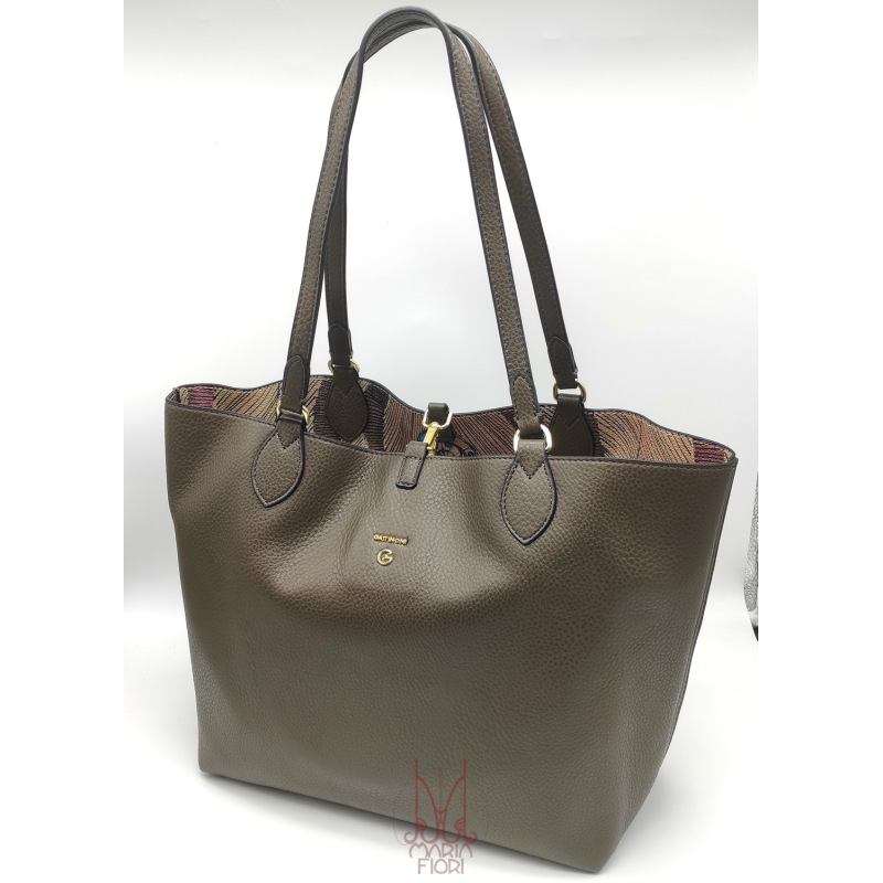 Gattinoni - Borsa Shopping reversibile doppia portabilità - Wild/D.Brown