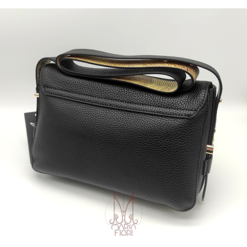 Gattinoni - Borsa Flap Pelle Hellen - Nero/Planetarium Classic - immagine 2