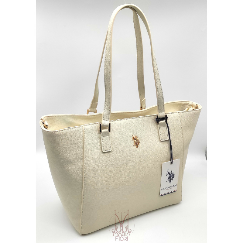 U.S. POLO Borsa Shopping Jones - Avorio