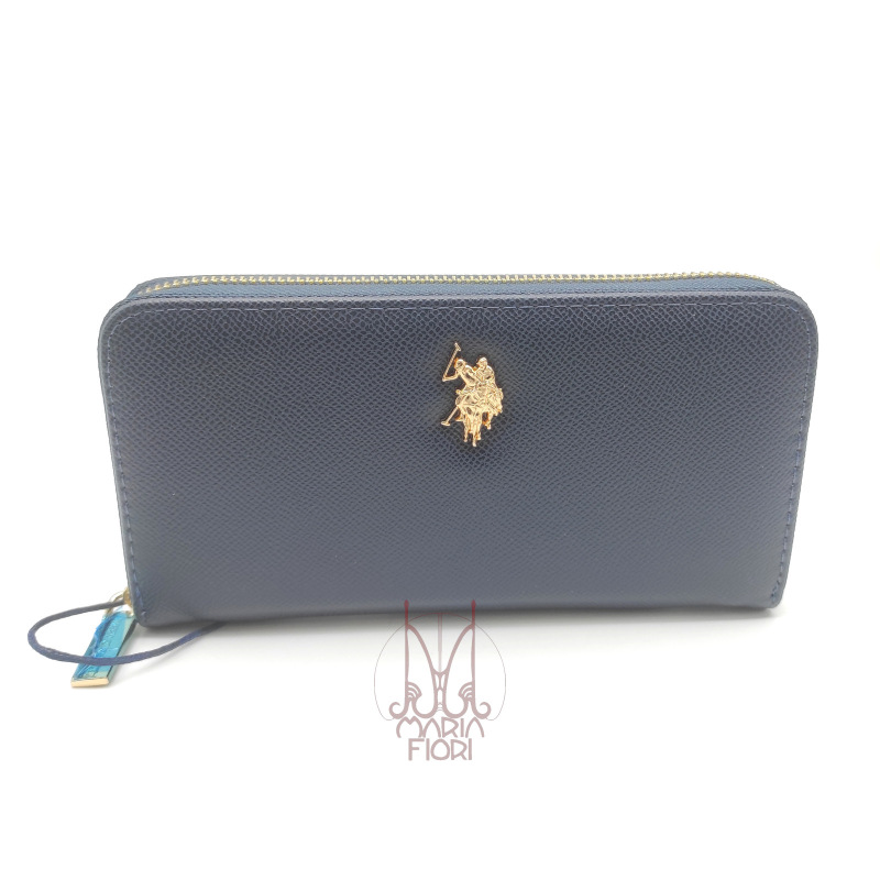 U.S. POLO Assn Portafoglio Zip L Jones Navy Blue