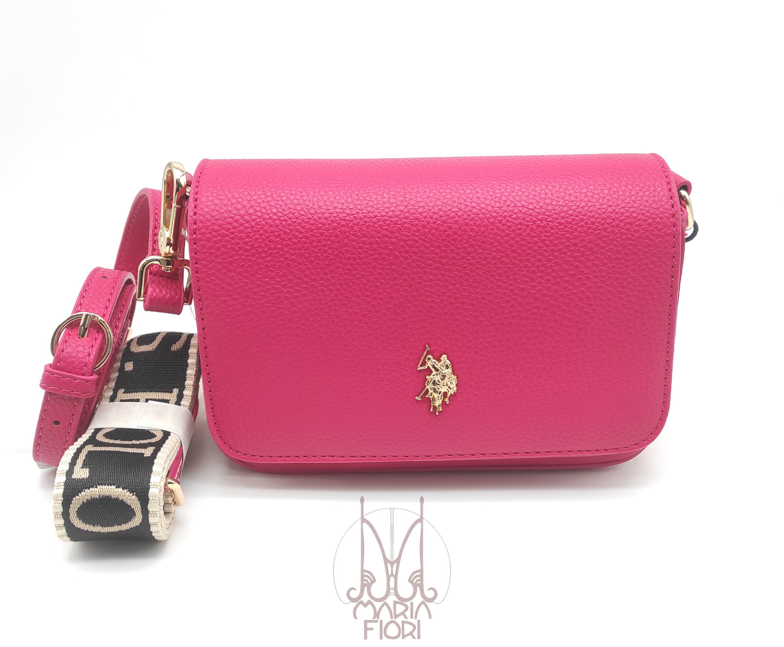 U.S. POLO Borsa a tracolla Mansion Flap - Fucsia - immagine 2