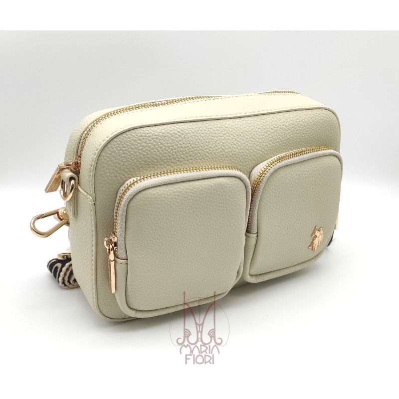 U.S. POLO Borsa a tracolla Mansion c/tasche - Avorio