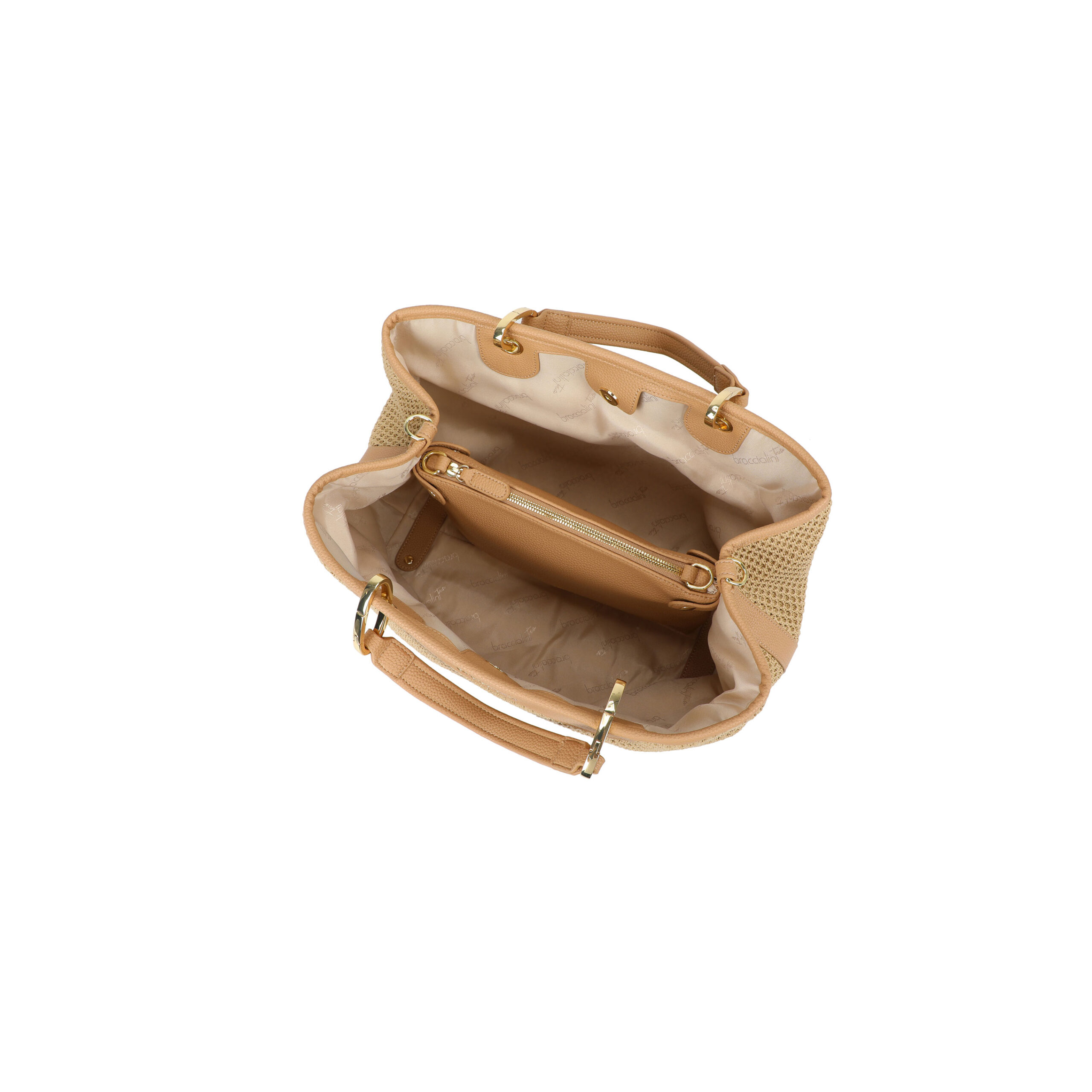 Braccialini Tua Borsa a mano L Beth Tricot - Biscotto - immagine 4