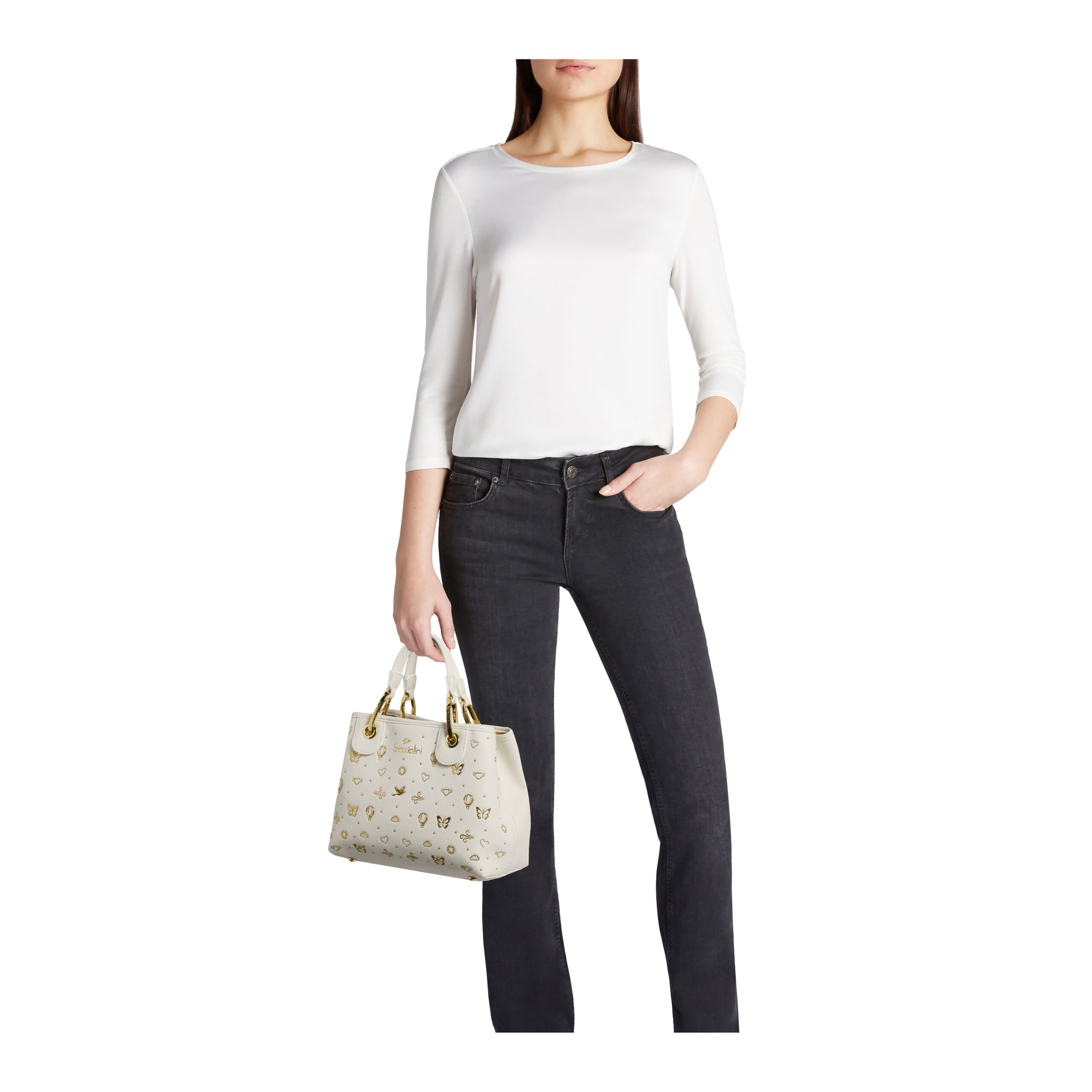 Braccialini Tua Borsa a mano Beth Strass - Bianco - immagine 5