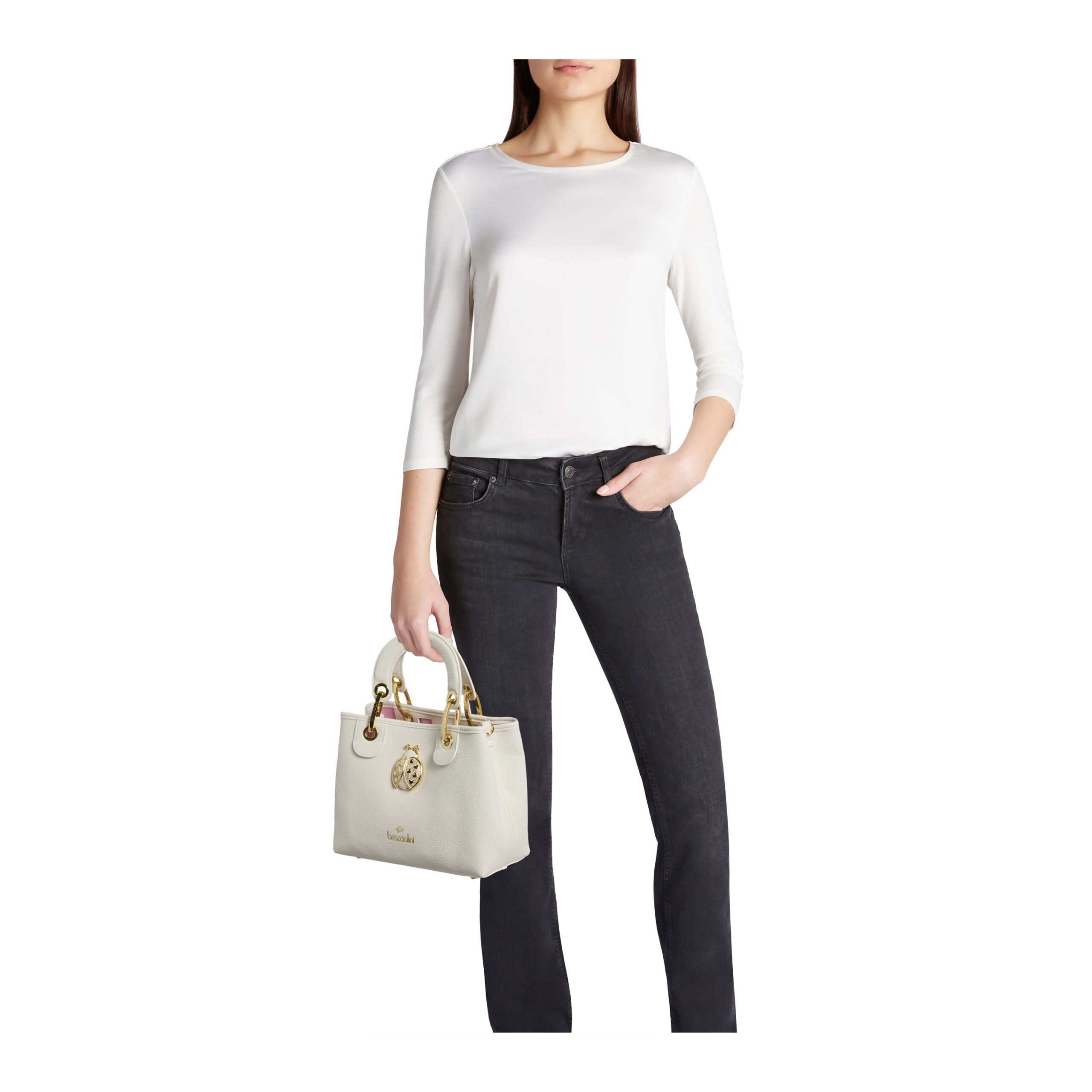 Braccialini Tua Borsa a mano Beth Jewels - Bianco - immagine 5