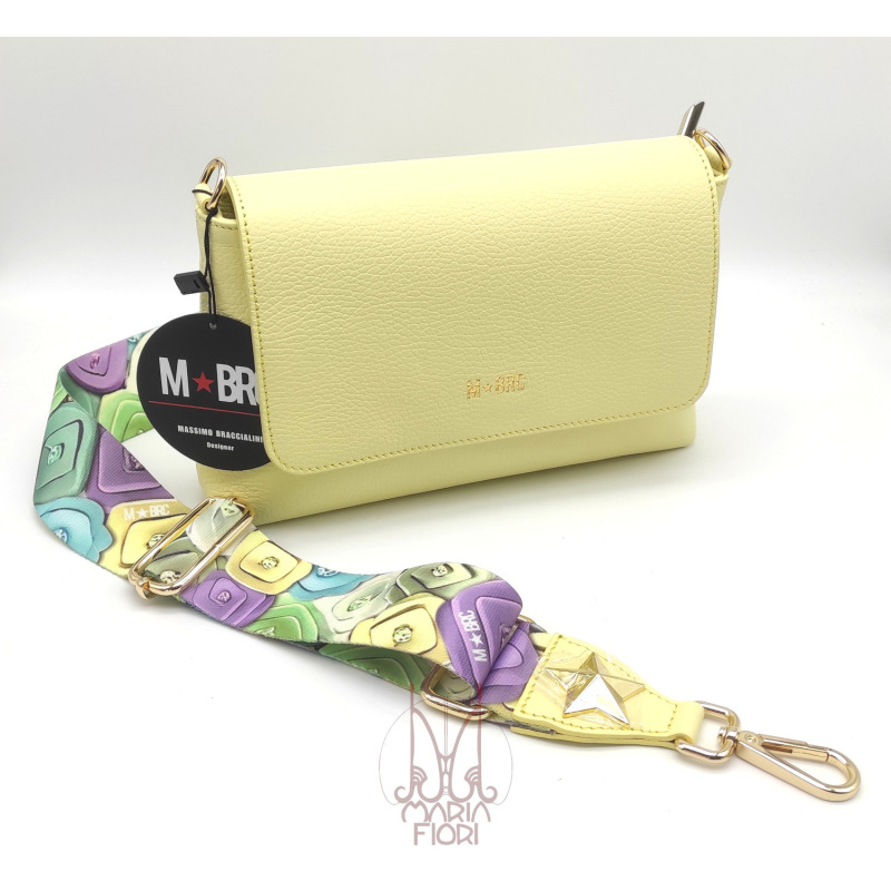 MBRC - Borsa Tracolla in Pelle c/patta Obona - Lime