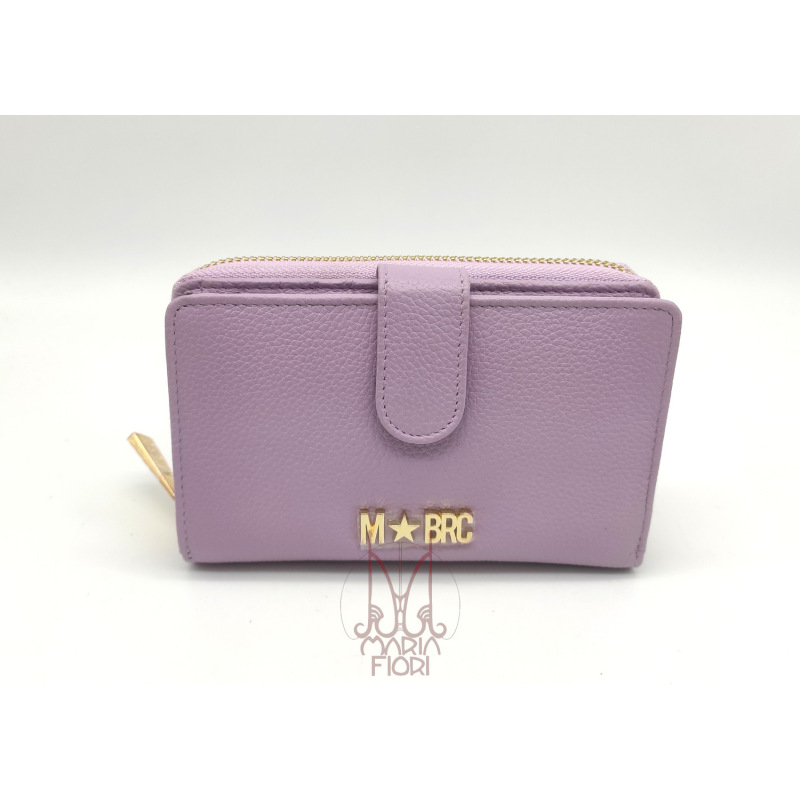 MBRC - Portafoglio Zip + Clip Medio in Pelle Glicine