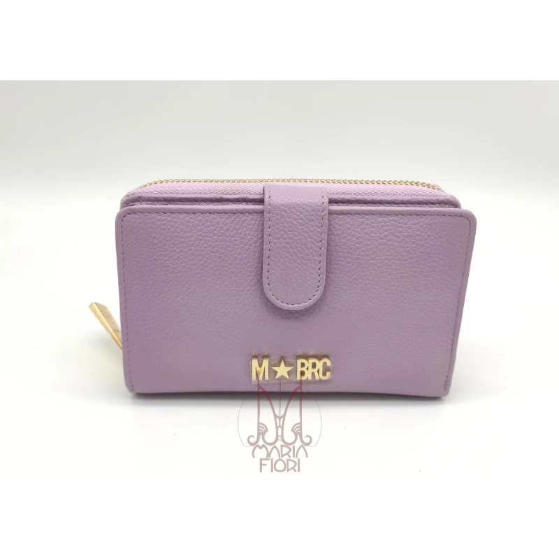 MBRC - Portafoglio Zip + Clip Medio in Pelle Glicine