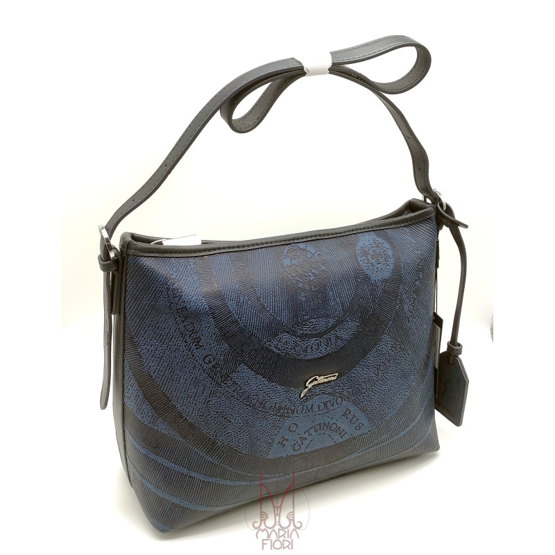 Gattinoni - Borsa Hobo Planetarium Engrave Blue