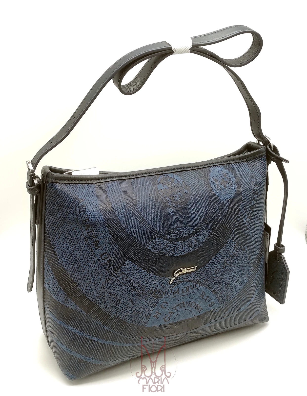 Gattinoni - Borsa Hobo Planetarium Engrave Blue
