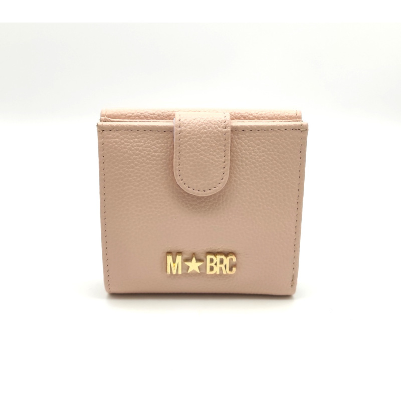 MBRC - Portafoglio piccolo flap p/monete in Pelle - Cipria