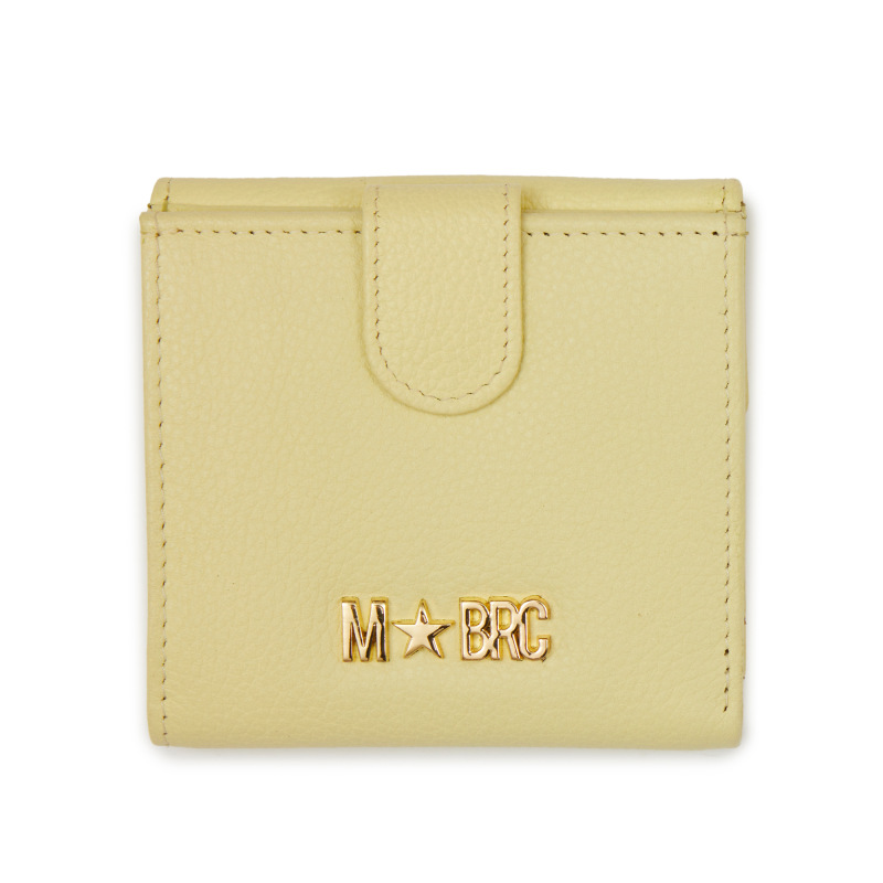 MBRC - Portafoglio piccolo flap p/monete in Pelle - Lime