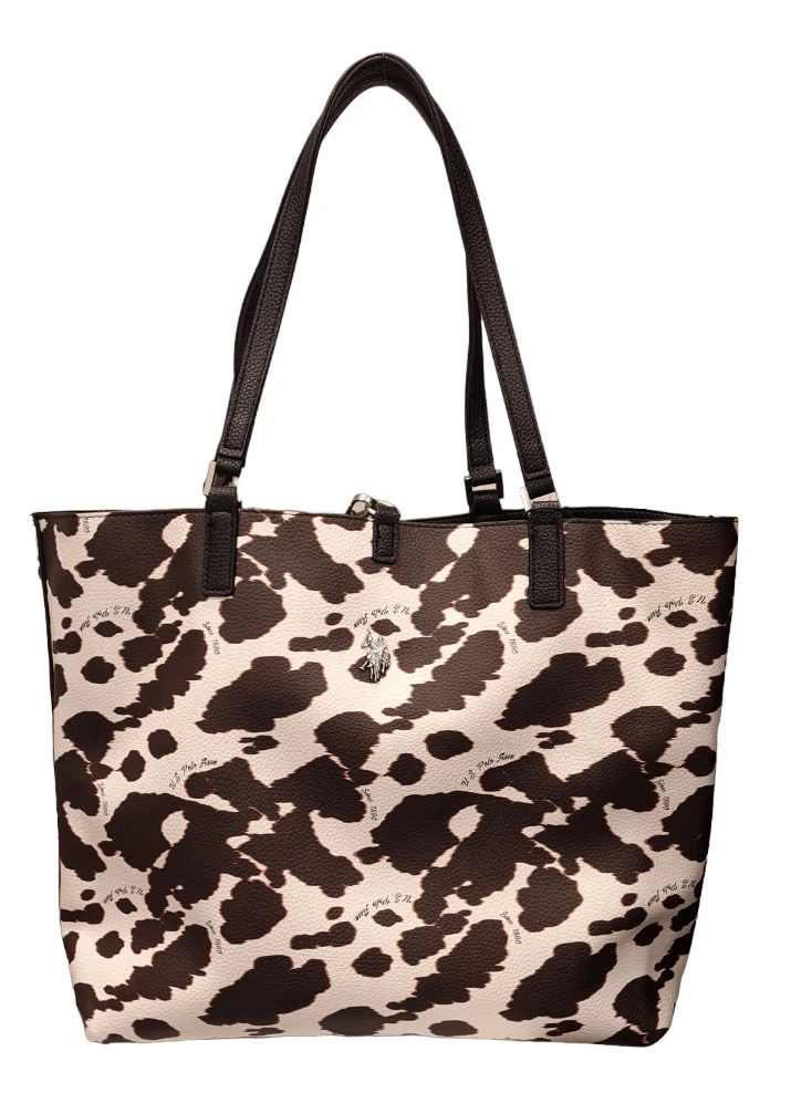U.S. POLO Borsa Shopping Rogersville M Reversibile 3 in 1 - Horse + T.Moro - immagine 2