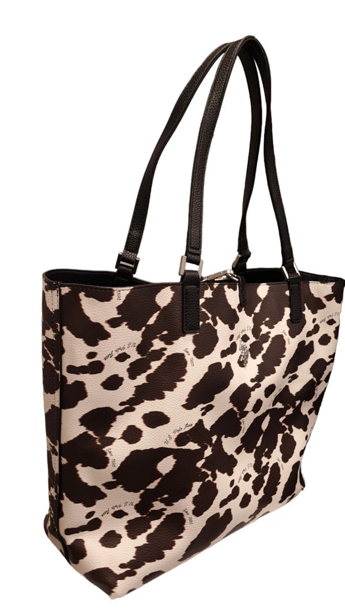 U.S. POLO Borsa Shopping Rogersville M Reversibile 3 in 1 - Horse + T.Moro - immagine 3