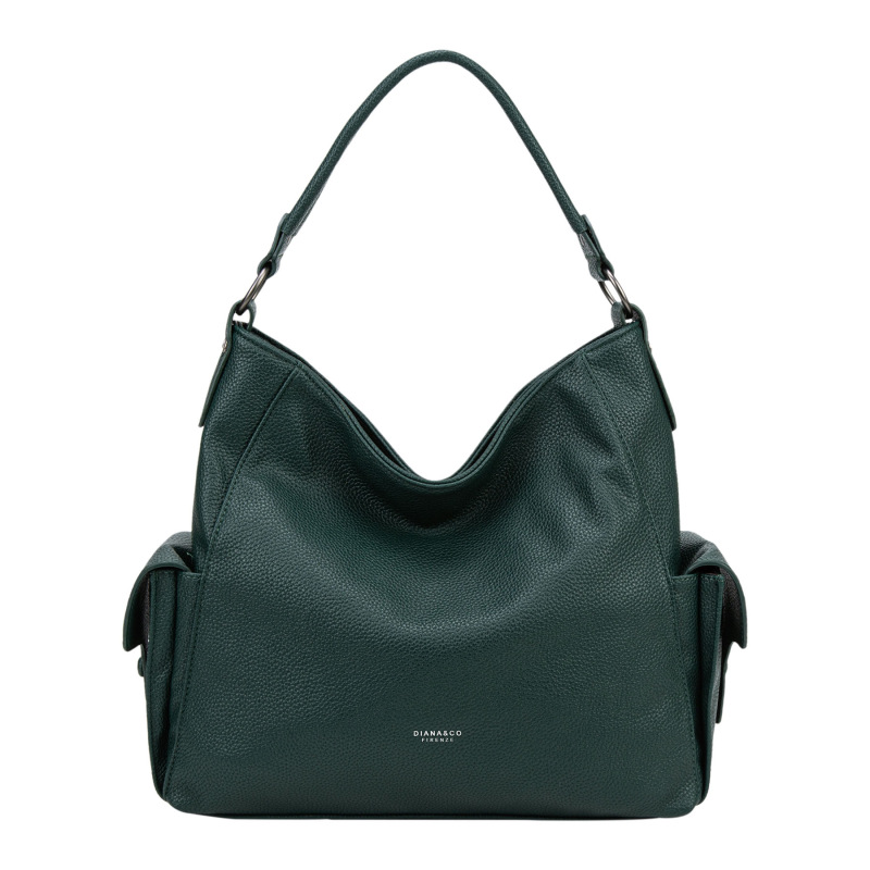 Diana&co Borsa a spalla c/tasche laterali - Verde